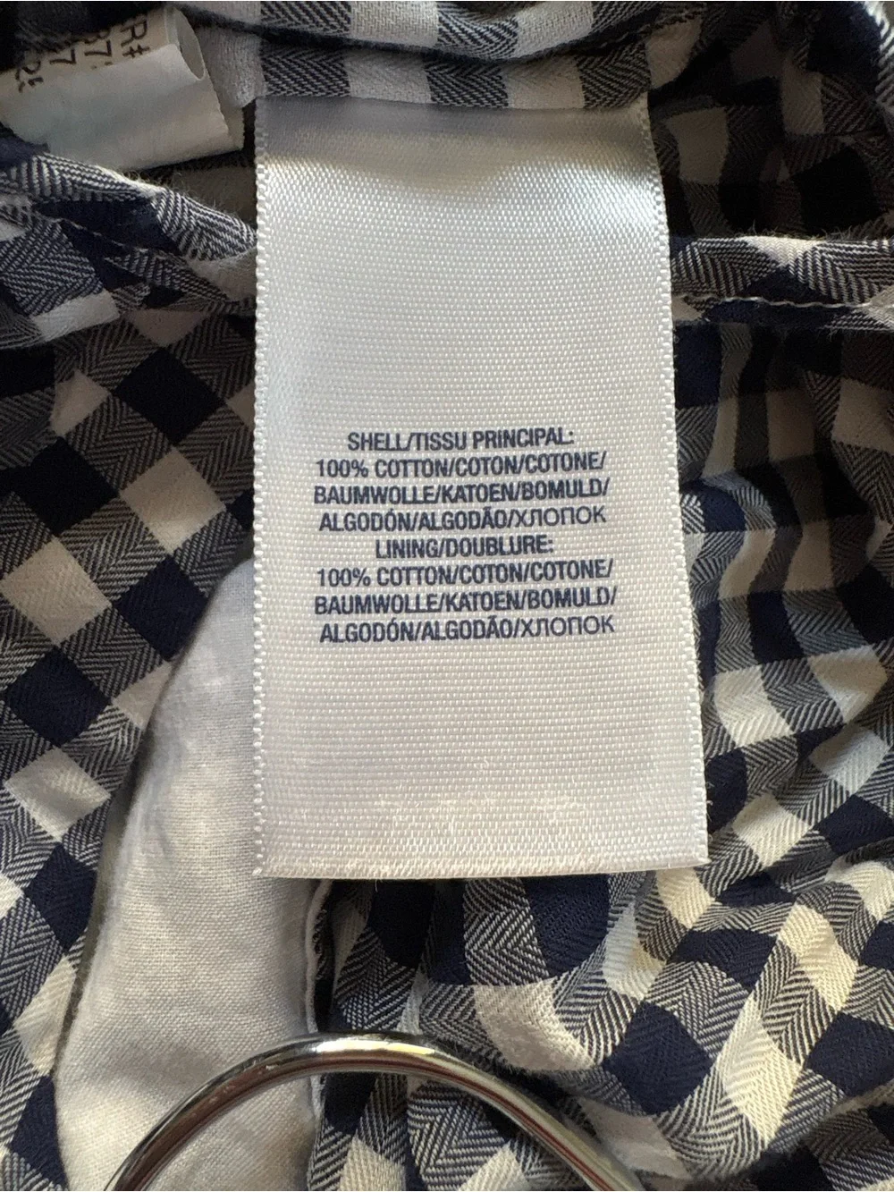 Ralph Lauren Girls Gingham Maxi Dress Size 16 XL Navy White 100% Cotton